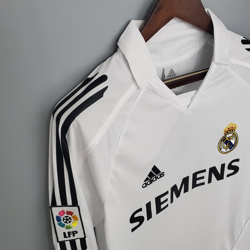 Camisa Real Madrid Titular 05/06 - Retro Manga Comprida