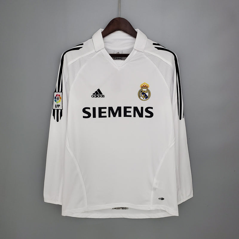 Camisa Real Madrid Titular 05/06 - Retro Manga Comprida